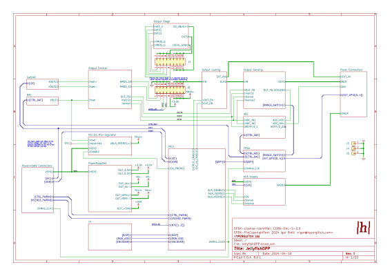 main sheet with a block diagram