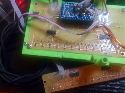 Punched card reader and the main unit Top side